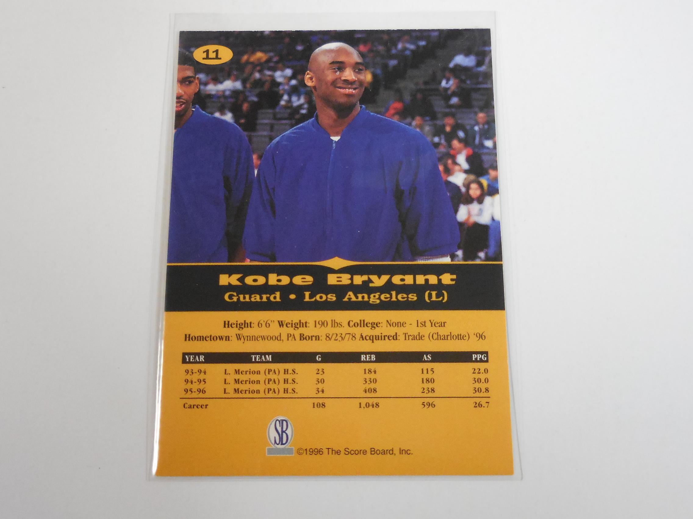 1996-97 SCORE BOARD ALL SPORT KOBE BRYANT ROOKIE CARD HIGH END RC
