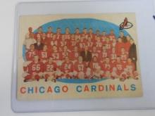 1959 TOPPS FOOTBALL #118 CHICAGO CARDINALS FINAL YEAR TEAM CARD