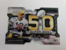 2015 TOPPS CHROME AARON RODGERS SUPERBOWL ON THE 50 DIE CUT