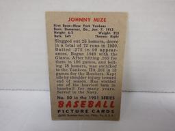 1951 BOWMAN #50 JOHNNY MIZE