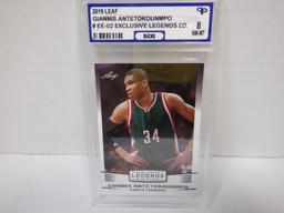 2019 LEAF #EE-02 GIANNIS ANTETOKOUNMPO GRADED 8