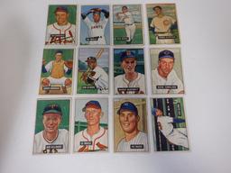 LOT OF 12 1951 BOWMAN BASEBALL CARDS