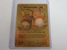 TCG CUSTOM MADE GOLD FOIL 2019 POKEMON RAICHU AND ALOLAN RAICHU