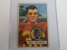 1951 BOWMAN FOOTBALL #35 CHUCK DRAZENOVICH WASHINGTON REDSKINS