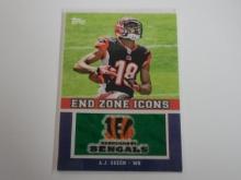 2011 TOPPS FOOTBALL A.J. GREEN ENDZONE ICONS PATCH ROOKIE CARD BENGALS RC