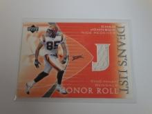 2003 UPPER DECK CHAD JOHNSON GAME USED JERSEY CARD CINCINNATI BENGALS