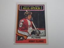 1974-75 TOPPS HOCKEY #135 BOBBY CLARKE ALL STAR FLYERS