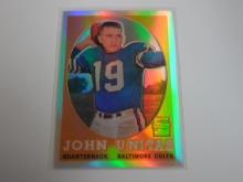 2000 TOPPS JOHNNY UNITAS 1959 TOPPS FINEST REFRACTOR REPRINT SP COLTS