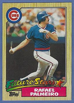High Grade 1987 Topps #634 Rafael Palmeiro RC Chicago Cubs