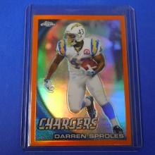 2010 TOPPS CHROME DARREN SPROLES ORANGE REFRACTOR CHARGERS