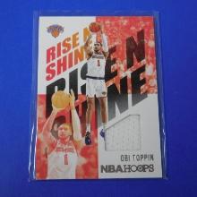 2020-21 PANINI HOOPS OBI TOPPIN JERSEY RELIC ROOKIE CARD NEW YORK KNICKS