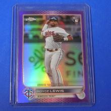 2022 TOPPS CHROME ROYCE LEWIS PURPLE REFRACTOR ROOKIE CARD TWINS