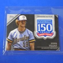 2019 TOPPS ROBIN YOUNT PROFESSIONAL BASEBALL 150TH ANNIVERSARY LOGO PATCH BREWERS