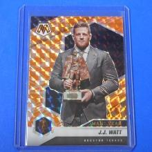 2021 PANINI MOSAIC JJ WATT MAN OF THE YEAR ORANGE MOSAIC PRIZM TEXANS