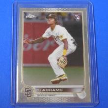 2022 TOPPS CHROME UPDATE CJ ABRAMS ROOKIE CARD PADRES