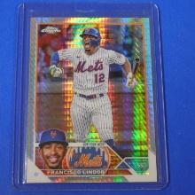 2023 TOPPS CHROME FRANCISCO LINDOR PRISM REFRACTOR NEW YORK METS