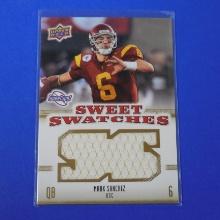 2010 UPPER DECK SWEET SPOT MARK SANCHEZ JERSEY CARD USC TROJANS