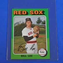 1975 TOPPS BASEBALL MINI #128 BILL LEE RED SOX