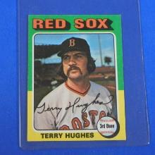 1975 TOPPS BASEBALL MINI #612 TERRY HUGHES RED SOX