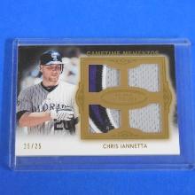 2011 TOPPS MARQUEE CHRIS IANNETTA GAME USED JERSEY PATCH CARD #D 25/25 ROCKIES