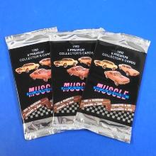 1992 MUSCLE CARDS 3 PACK LOT MUSCLE CAR TRADING CARDS SEALED