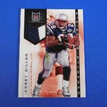 2012 PANINI MOMENTUM COREY DILLON GAME USED PATCH CARD #D 32/49 PATRIOTS