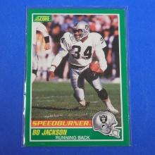 1989 SCORE FOOTBALL BO JACKSON NFL SPEED BURNER RAIDERS