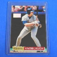 1994 TOPPS STADIUM CLUB CHUCK KNOBLAUCH 1ST DAY ISSUE SSP