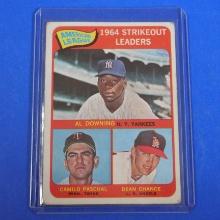 1965 TOPPS BASEBALL #11 AMERICAN LEAGUE STRIKEOUT LEADERS DOWNING PASCUL CHANCE