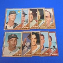 1962 TOPPS BASEBALL VINTAGE 10 CARD LOT