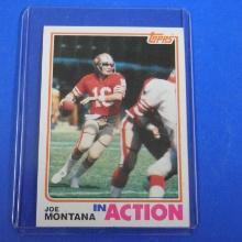 1982 TOPPS FOOTBALL #489 JOE MONTANA IN ACTION SAN FRANCISCO 49ERS