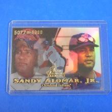 1999 FLAIR SHOWCASE SANDY ALOMAR JR ROW 1 HOLOFOIL #D 5077/6000 INDIANS