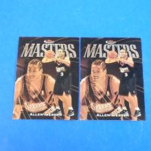 1997-98 TOPPS FINEST ALLEN IVERSON TOPPS FINEST MASTERS TWO CARD LOT 76ERS