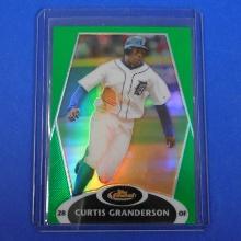 2008 TOPPS FINEST CURTIS GRANDERSON GREEN REFRACTOR #D 098/199 TIGERS