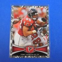 2012 TOPPS FOOTBALL #375 TONY GONZALEZ BLACK WHITE CAMO #D 316/399 FALCONS