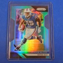 2018 PANINI PRIZM LESEAN MCCOY BLUE DIE CUT PRIZM #D 156/199 BILLS