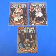 RARE 1997-98 TOPPS BASKETBALL DESTINY INSERT CARD LOT WALKER BAKER MCDYESS