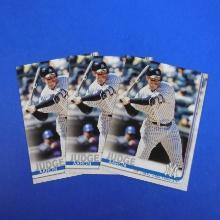 2019 TOPPS BASEBALL AARON JUDGE THREE CARD LOT NEW YORK YANKEES