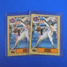 1987 TOPPS TRADED DAVID CONE ROOKIE CARD LOT METS