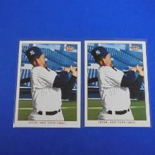 2002 TOPPS T206 DEREK JETER TWO CARD LOT YANKEES