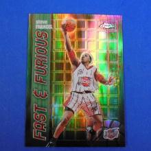 2001-02 TOPPS CHROME STEVE FRANCIS FAST AND FURIOUS REFRACTOR ROCKETS