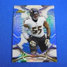 2015 TOPPS FINEST TERRELL SUGGS BLUE REFRACTOR #D 122/250 RAVENS