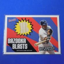 2005 TOPPS BAZOOKA GARY SHEFFIELD GAME USED BAT CARD YANKEES
