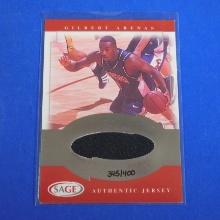 2001-02 SAGE BASKETBALL GILBERT ARENA JERSEY ROOKIE CARD #D 345/400