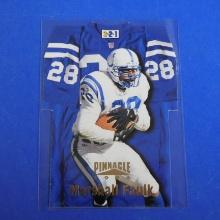 1996 PINNACLE MARSHALL FAULK 3-2-1 DIE CUT JERSEY INSERT CARD SP