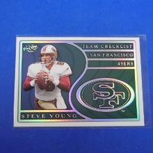 1999 PACIFIC CROWN COLLECTION STEVE YOUNG 49ERS CHECKLIST HOLO