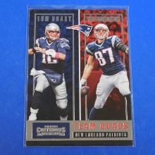 2017 PANINI CONTENDERS PATRIOTS TEAM QUADS TOM BRADY ROB GRONKOWSKI WHITE COOKS