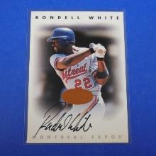 1996 LEAF SIGNATURE SERIES RONDELL WHITE AUTOGRAPHED CARD