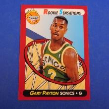 1991 FLEER BASKETBALL GARY PAYTON ROOKIE SENSATIONS SUPERSONICS