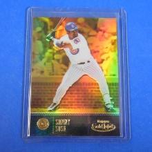 2001 TOPPS GOLD LABEL SAMMY SOSA CLASS 1 REFRACTOR GOLD #D 745/999 CUBS